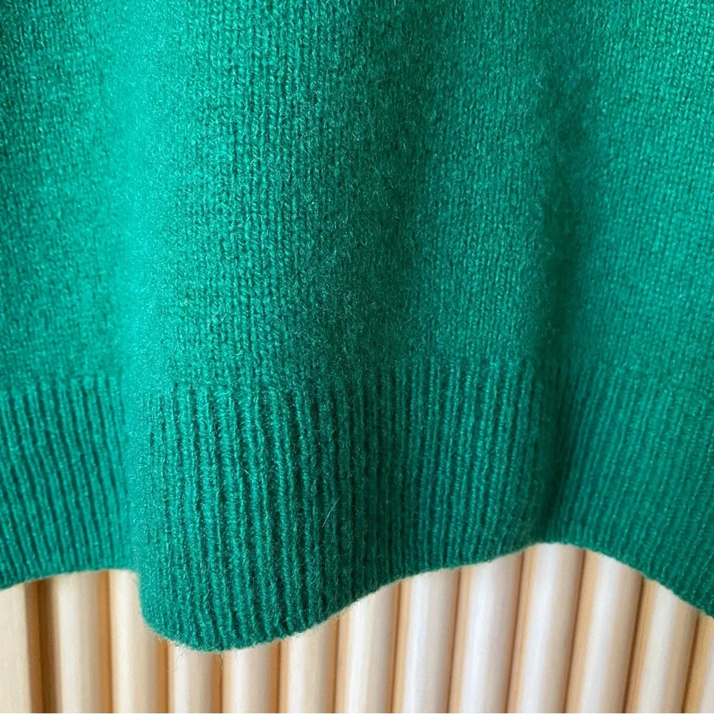 NEW Zara green cashmere wool blend sweater - Picture 4 of 9